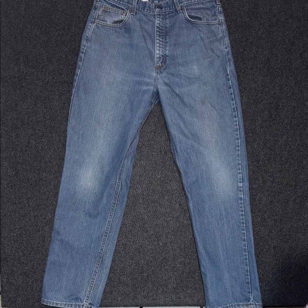 Carhartt Fire Resistant Men's‎ Blue Straight Jeans 36X34